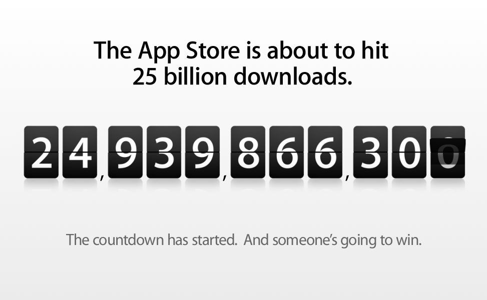 Apple Countdown - 25th Billion App Store Download