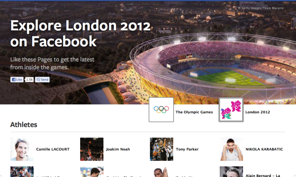 Facebook Olympics Page