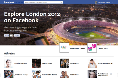 Facebook Olympics Page
