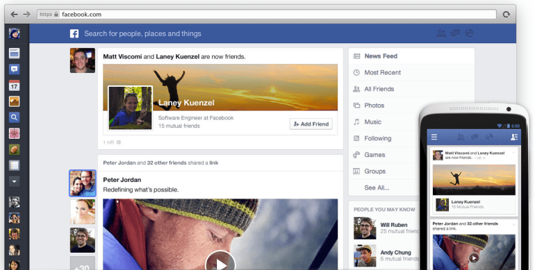 Facebook NewsFeed New Look