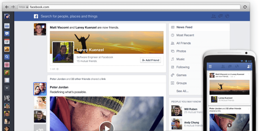 Facebook NewsFeed New Look