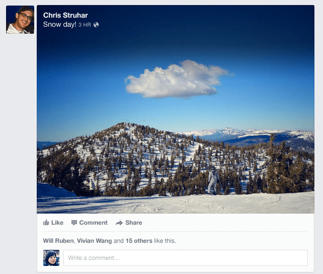 Facebook NewsFeed New Look 2