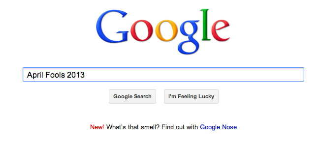Google April Fools 2013