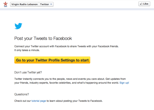 Virgin Radio Lebanon Twitter Facebook Page