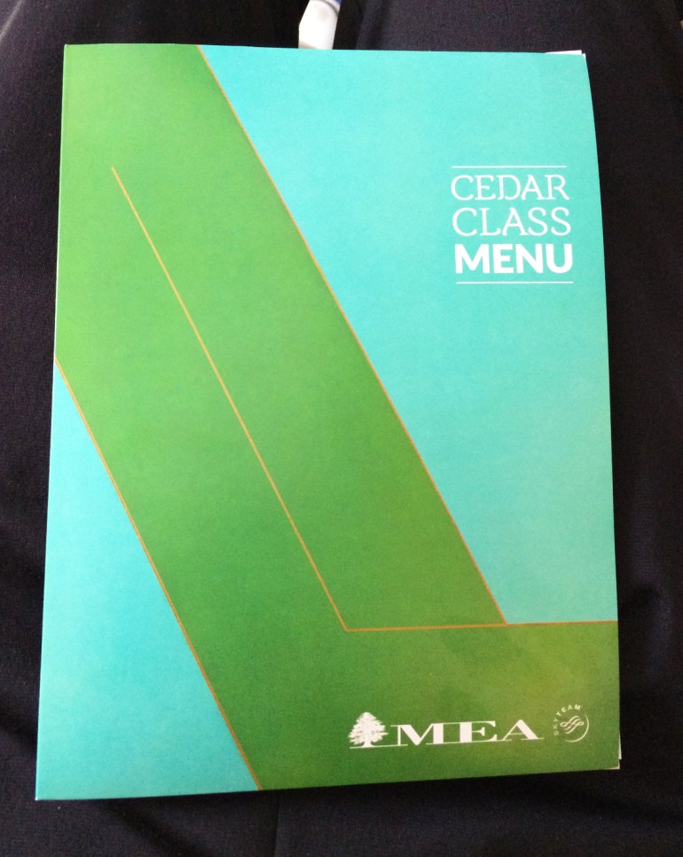 Mea New Menu Business Class
