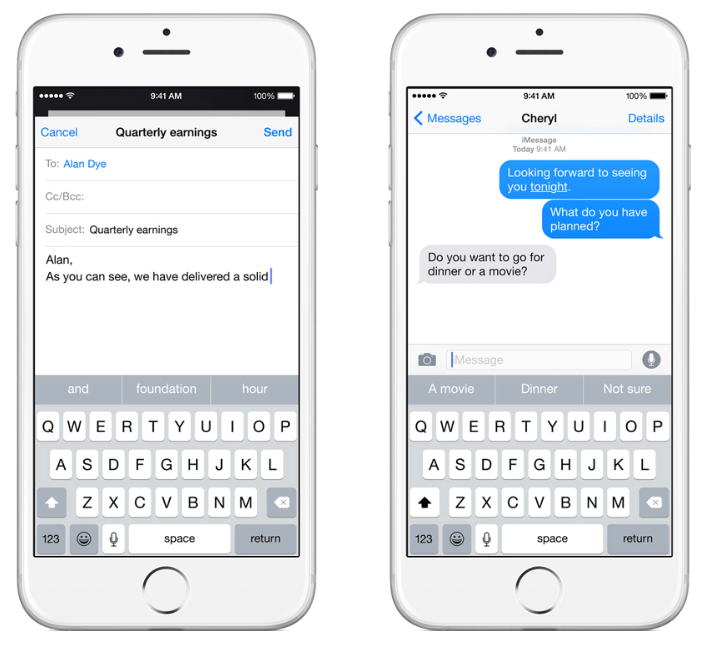 iOS 8 Keyboard Quicktype